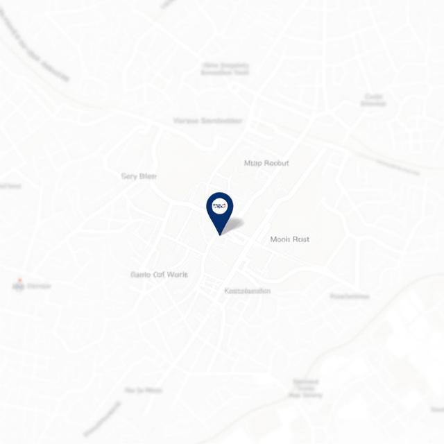 Map view of Zurich with pin on network hub